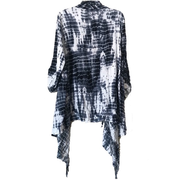 Love, Fire | Tye dye fringe kimono cardigan - Picture 2 of 6